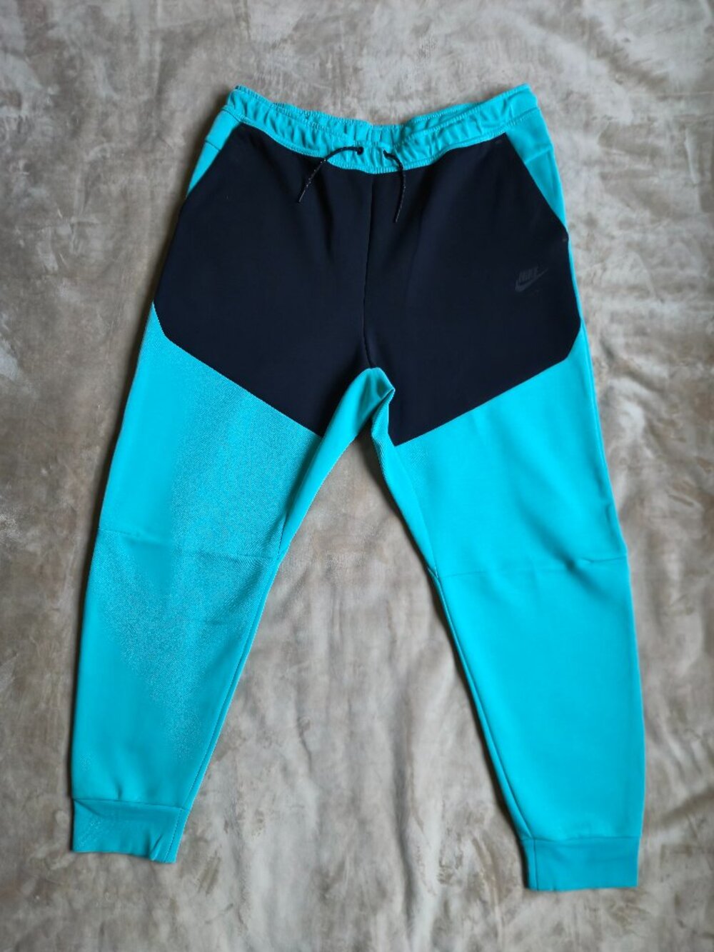 NWT Nike Sportswear Tech Fleece Joggers Washed Teal Aqua Black Men's 2XL CU4495